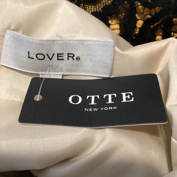 Lover The Label Black French Lace Sweetheart Midi Shift Dress 6 NWT - Picture 12 of 12